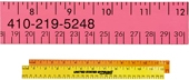 12" Fluorescent Wood Ruler - English & Metric Scale