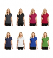 Port Authority® Ladies Pinpoint Mesh Zip Polo