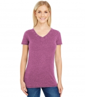 Threadfast Apparel Ladies' Vintage Dye Short-Sleeve V-Neck T-Shir
