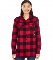 Ladies' Plaid Boyfriend Flannel Shirt