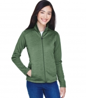 Ladies' Newbury Colorblock Mélange Fleece Full-Zip