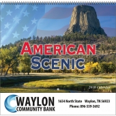 American Scenic Wall Calendar - Spiral 2018