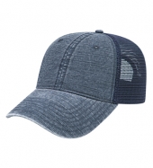 Enzyme Washed Slub Cotton Mesh Back Cap