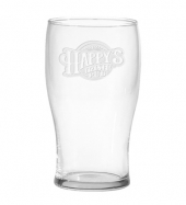 20 oz Large Pub Glass - Deep Etched