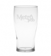 16 oz. Pub Glass - Deep Etched