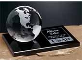 Continental Globe on Glass Base