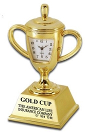 Die Cast Trophy Cup Clock
