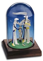 Business Card Sculpture - Golfer with Caddy