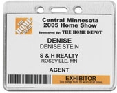 3-3/4" X 3" Vinyl Badge Pouch