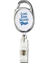 Retractable Badge Reel with Silver Sport Clip