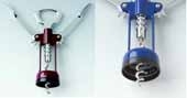 Chrome Plated/Enameled Body Wing Corkscrew w/Open Spiral Worm