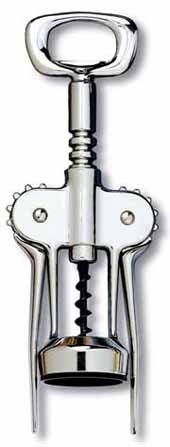 Chrome Plated Deluxe Wing Corkscrew w/Auger Worm