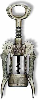 Burnished Grape Design Wing Corkscrew w/Auger Worm