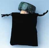 Black Velveteen Pull String Stopper Sack
