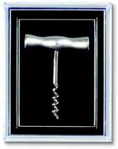 Tire-Bouchon Silver Plated T Handle Corkscrew Lapel Pin