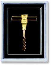 Tire-Bouchon Gold Plated Pocket Corkscrew Lapel Pin
