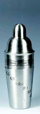 24 Oz. Twist & Shake Stainless Steel Recipe Cocktail Shaker Set