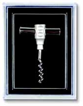 Tire-Bouchon Silver Plated Pocket Corkscrew Lapel Pin