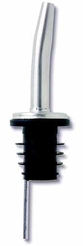 Stainless Steel Long Neck Fast Pourer w/Plastic Cork
