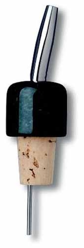 Green Marble Pourer w/Stainless Steel Spout & Natural Cork Base