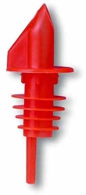 Fluorescent Red Plastic Speed Bottle Pourer