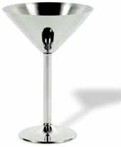 7 Oz. Stainless Steel Crisp Martini Glass