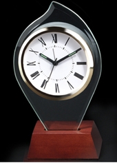 Flame On Wood Alarm Clock
