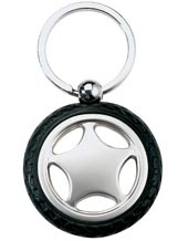 Rubber Metal Tire Key Chain