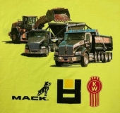Yellow Trucking Graphic Long Sleeve T-Shirt