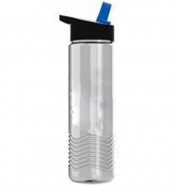 24 oz Wave Bottle With Flip Straw