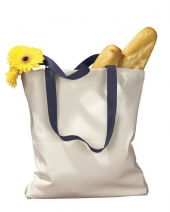 BAGedge Canvas Tote with Contrasting Handles