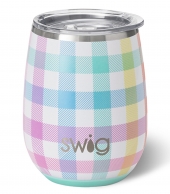 14 Oz. Swig Life™ Pretty In Plaid Stemless Wine Cup