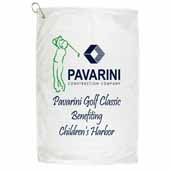 16" X 25" Golf Towel  W/ Grommet And Hook