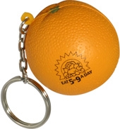Orange Stress Reliever Key Chain