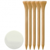 5 Wood Tees 2 3/4", 1 Ball Marker