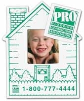 House Picture Frame Magnet - Rect Punch Out