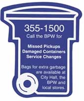 Trash / Recycling Bin Magnet