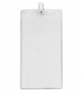 4" x 8" Blank Oversized Vertical Vinyl Pouch with Bulldog Clip
