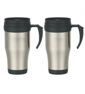 16 Oz. Stainless Steel Slide Action Travel Mug