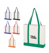 Non-Woven Tote Bag With Trim Colors_Silk-Screen