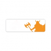 Rectangle Sticker | Round Corners | 1 7/8" x 5 7/8"| White Static