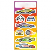 Fun & Fantasy Stickers | 3 1/4" x 7" Sheet | Race Cars
