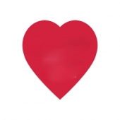 Special Shapes Roll Label | Heart | 1 3/16" x 1 1/8" | White Glos