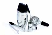 5 Piece Stainless Steel Barman's Deluxe Cocktail Shaker Set